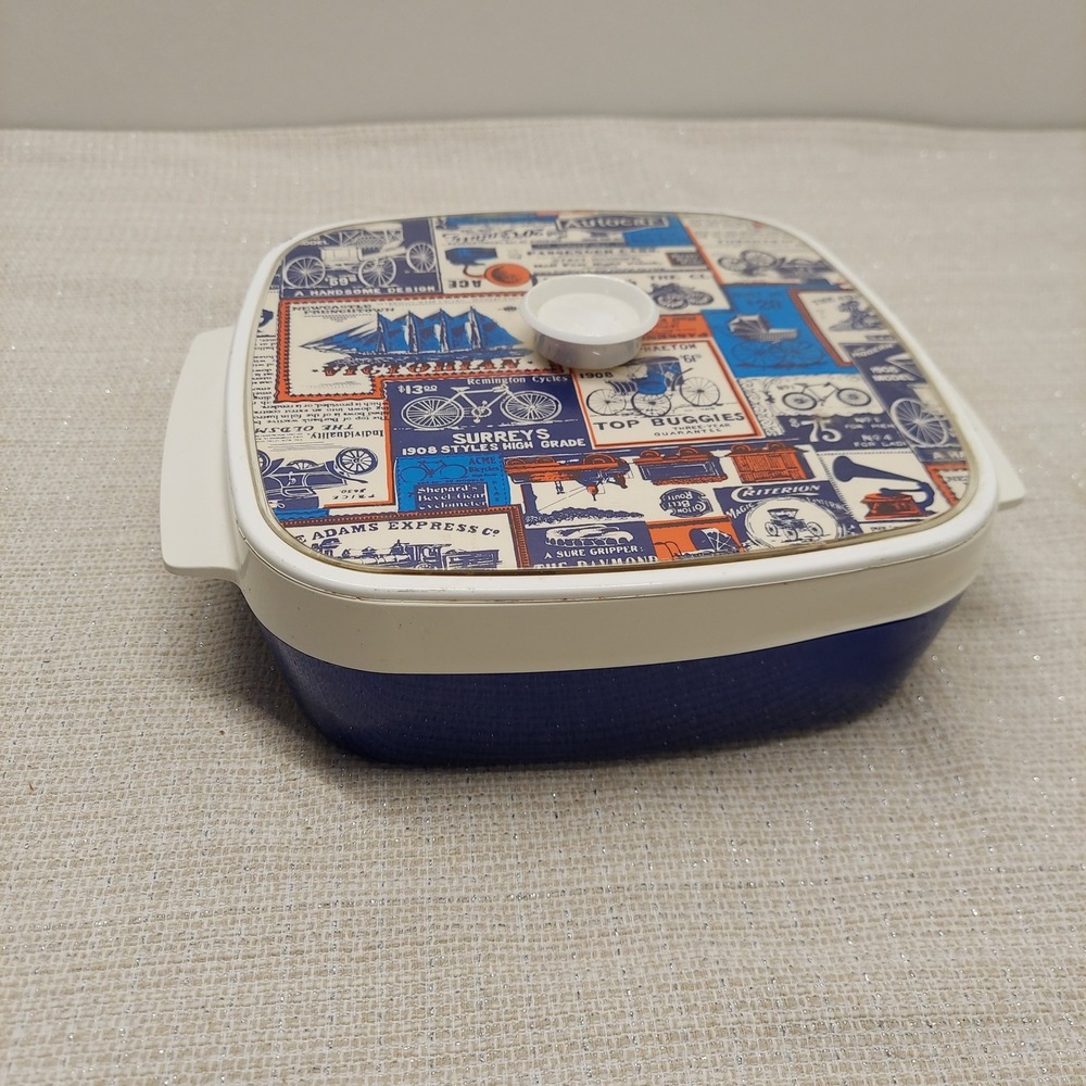 West Bend 1960s Newspaper THERMO SERVE Insulated Serving Dish‎ Grandmacore
